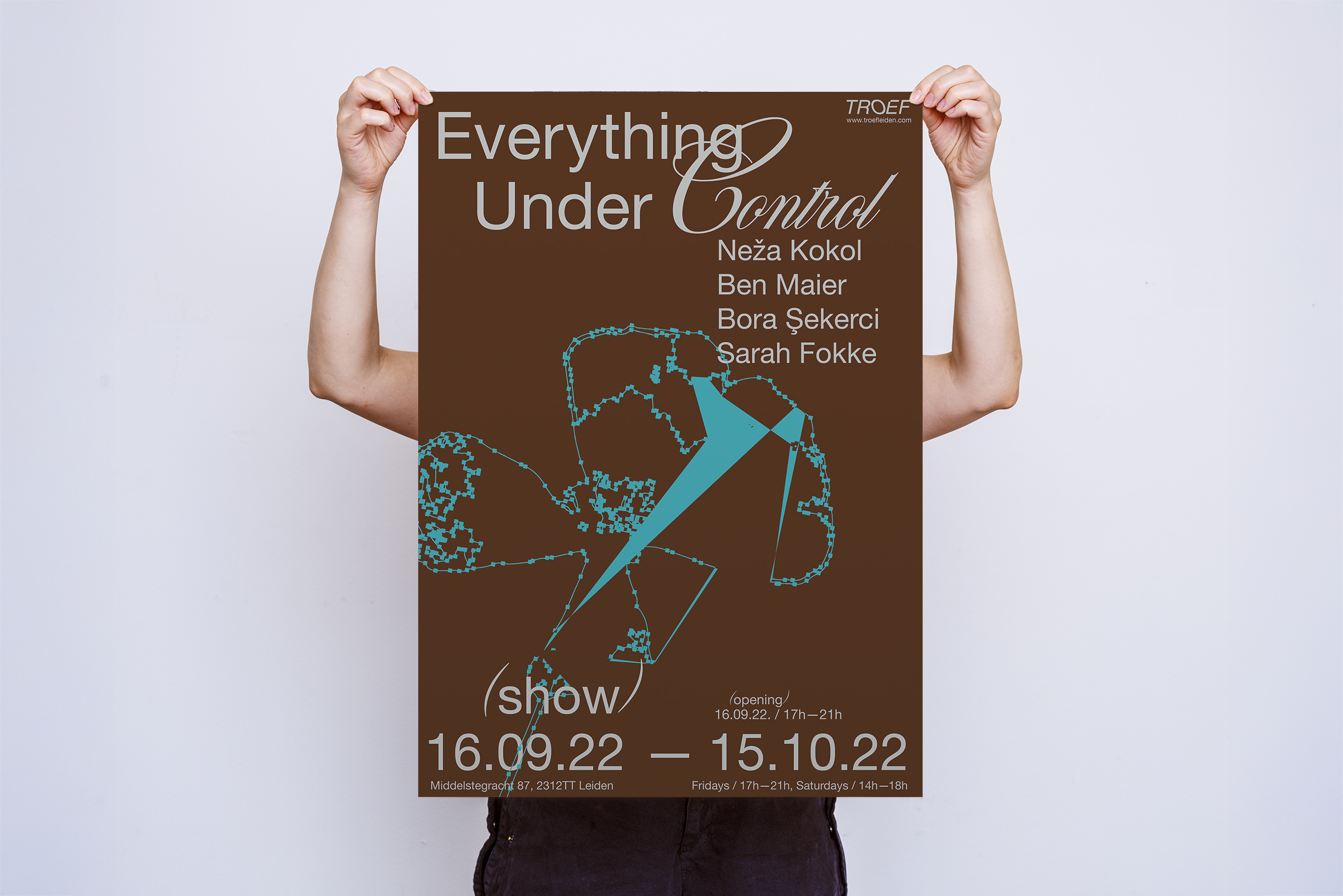 Visual identity for exhibition Everything Under Control at TROEF